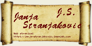 Janja Stranjaković vizit kartica